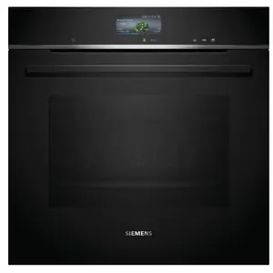 Comparateur de prix : Four intégrable combi vapeur 71l 60cm a+ pyrolyse noir Siemens HR776G3B1