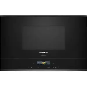 Siemens iQ700, Micro-ondes encastrable, Noir, Acier inoxydable, BF922L1B1 pas cher