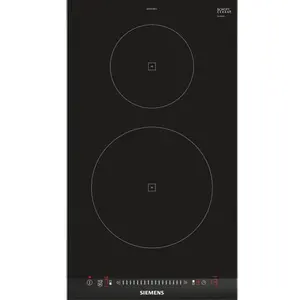 Siemens - domino induction 30cm 2 feux 3700w noir eh375fbb1e - iq100 pas cher