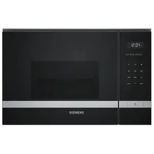 Micro-ondes grill encastrable 25l 900w inox - be555lms0 - SIEMENS pas cher
