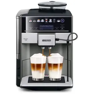 Comparateur de prix : Machine à café à grain Siemens EQ 6 plus s500 TE655203RW - inox/noire