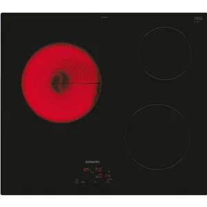 SIEMENS Plaque vitroceramique ET61RBMB8E iQ100, Noir, vitrocéramique 5700W pas cher