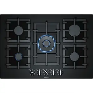 Siemens EP7A6QB90 iQ500 Plaque de cuisson à gaz 5 zones 75 cm Noir pas cher