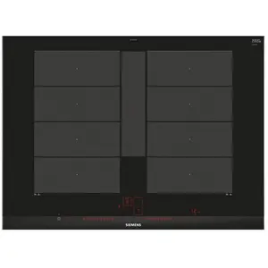 Siemens EX775LYE4E iQ700 Plaque à induction 4 zones 70 cm Noir pas cher