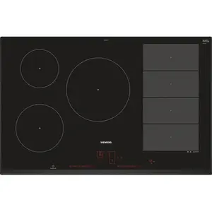 Comparateur de prix : Siemens table de cuisson induction 80cm 4 feux 7400w noir - ex851lvc1f