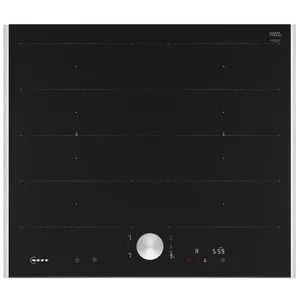 Table de cuisson induction 60cm 4 feux 7400w inox/noir Neff T66TTY4L0 pas cher