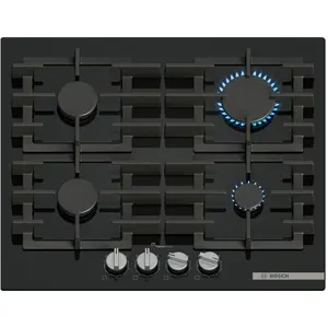 Comparateur de prix : 9 bosch Série 6 Table gaz 60 cm Verre trempé, Noir PPP6A6I40
