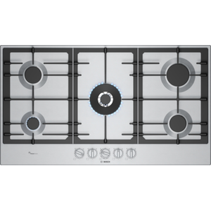 Bosch Série 6 PCR9A5I90 Table de cuisson inox Intégrée 90 cm gaz 5 zon... pas cher