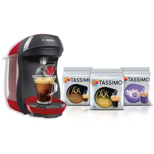 Machine a Cafe a dosette BOSCH TASSIMO HAPPY TAS1003 Rouge pas cher
