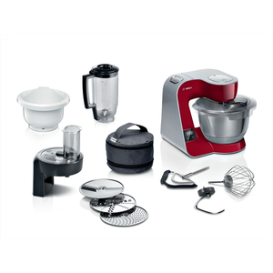 9 bosch Série 4 Robot pâtissier avec balance MUM 5 1000 W Rouge, argen... pas cher