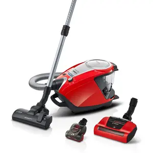 Aspirateur sans sac - Bosch - ProAnimal BGS7PET - Rouge - Filtre HEPA - 3 Litres pas cher