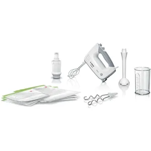 Comparateur de prix : Bosch - batteur électrique 450w + mixeur plongeant blanc - mfq364v0 TU
