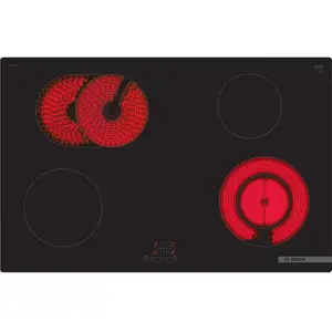 Bosch PKN811BA2E Série 4 table de cuisson électrique 80 cm Noir, Encastrable sans cadre pas cher