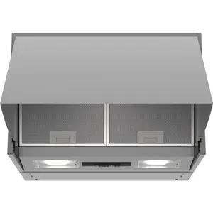 Comparateur de prix : Bosch - hotte escamotable 60cm 70db 620m3h argent dem66ac00 - série 2