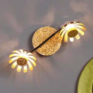 Eco-Light Applique LED Bloom à 2 lampes dorée pas cher