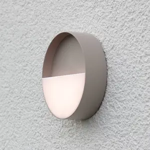 Eco-Light Applique d'extérieur LED rechargeable Meg, sable, Ø 15 cmVendu parluminaire