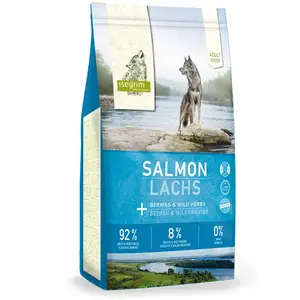 ISEGRIM Chancelière pour Chien Adulte Saumon + Baies et Herbes Sauvages 12 kg