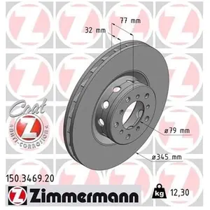 OTTO ZIMMERMANN GMBH Disque de frein avant droit pour BMW: M5 (Ref: 150.3469.20) pas cher