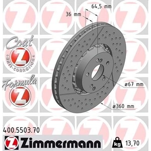 Comparateur de prix : Disque de frein FORMULA Z DISQUE DE FREIN 400.5503.70 Zimmermann 400.5503.70
