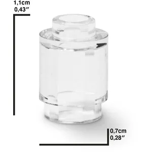 LEGO : 10x briques transparentes 1x1, rondes