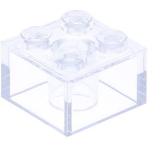 LEGO : 100x Stein 2x2 en transparent pas cher