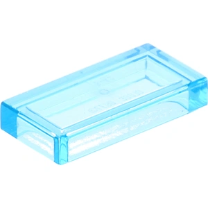 LEGO : 50x carreaux 1x2 en bleu clair transparent