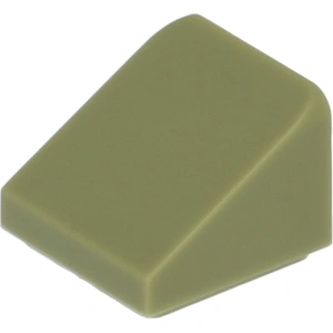 LEGO : 100x briques inclinées/boucles en vert olive pas cher