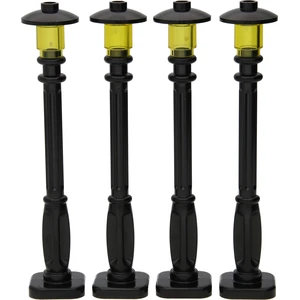 LEGO City : 4 lanternes en noir avec lampe jauneVendu parkaufland