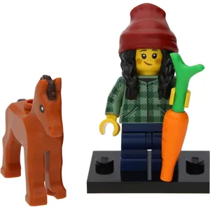 LEGO Série 22 : Garçon d'écurie avec cheval pas cher
