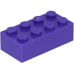 100 x briques LEGO 2 x 4, violet foncé