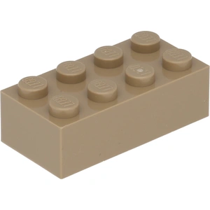 100 briques LEGO 2x4, beige foncé pas cher