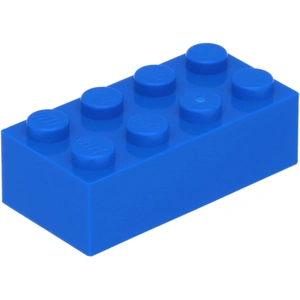 100 x briques LEGO 2 x 4, bleues