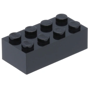 100 x briques LEGO 2 x 4, noires