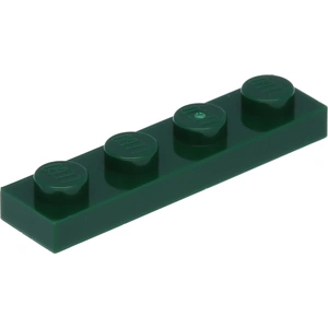 LEGO : 50 Stück Platte 1x4 in Dunkelgrün pas cher