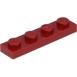LEGO : 50 Stück Platte 1x4 in Dunkelrot pas cher