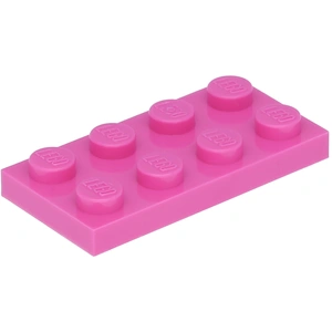 LEGO : 50 Plaques, Größe 2x4 Noppen in Dunkelpink pas cher