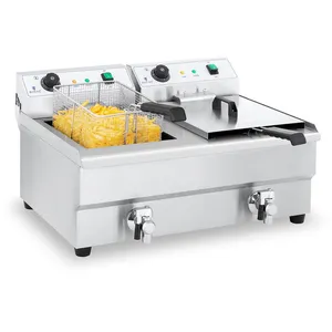 Comparateur de prix : Friteuse électrique professionnelle double Inox Royal Catering RCEF 16...