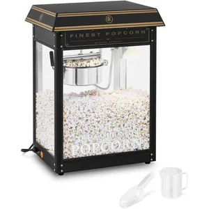 Machine à Popcorn - ROYAL CATERING - RCPS-BG1 - Noir & Or - 1 600 W - 5-6 kg/h - Éclairage pas cher