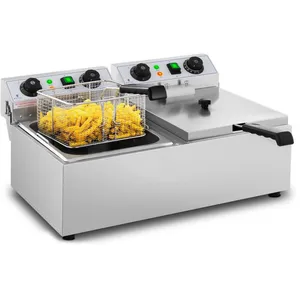 Comparateur de prix : Friteuse Électrique De Restaurant Double Avec Minuterie Professionnell...