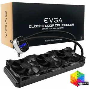 Refroidisseur EVGA 360MM CPU CLC COOLER tout-en-un 12 cm Noir