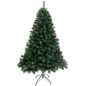 SVITA Sapin de Noël artificiel avec pommes de pin et baies avec support 180 ... pas cher