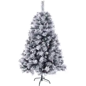 Svita - Sapin de Noël neige artificielle, pommes de pin, baies 150cm pas cher