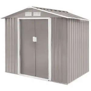 SVITA HATTORO Abri de jardin en métal - Différentes tailles - Gris clair (S100) pas cher