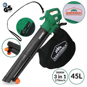 Comparateur de prix : GARDEBRUK Aspirateur souffleur broyeur électrique 3en1 3000W bandouliè...