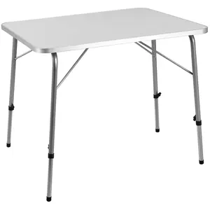 Deuba | Table de camping 80x54cm réglable en hauteur Aluminium -...