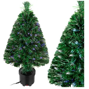 Merkloos / Sans marque Deuba Sapin de Noël 64,5 cm Arbre Artificiel 9 Effets de lumière Décoration Maison fêtes pas cher