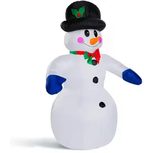 monzana Bonhomme de neige gonflable décoratif 20 led Décoration lumineuse 240x170x NoëlVendu pardeubaxxl