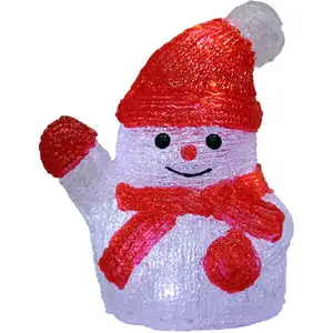 Comparateur de prix : deuba Figurine lumineuse led en acrylique - décoration de Noël - Modèle au choix Bonhomme de neige Taille s