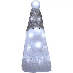 Comparateur de prix : deuba Figurine lumineuse led en acrylique - décoration de Noël - Modèle au choix Père Noël Blanc