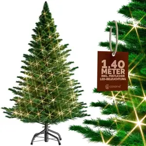 Casaria Sapin de Noël artificiel 140-180cm support inclus arbre de noël décoration Sapin Artificiel réaliste 140 cm